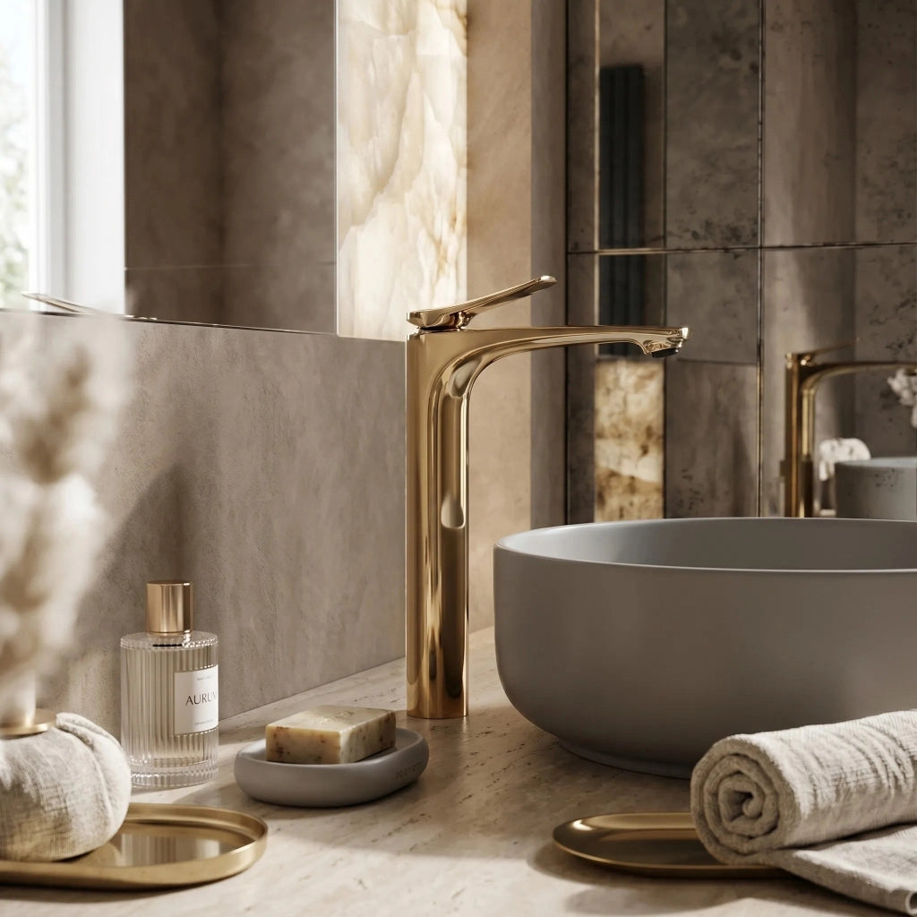 Rubinetto Da Lavabo Premium Rea Vision Gold High