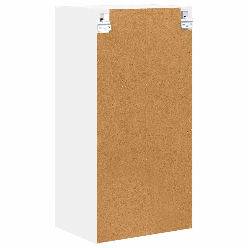 Mobiletto a parete moderno con ampio spazio contenitivo 40 x 29,5 x 80 cm legno composito bianco 02_0053481
