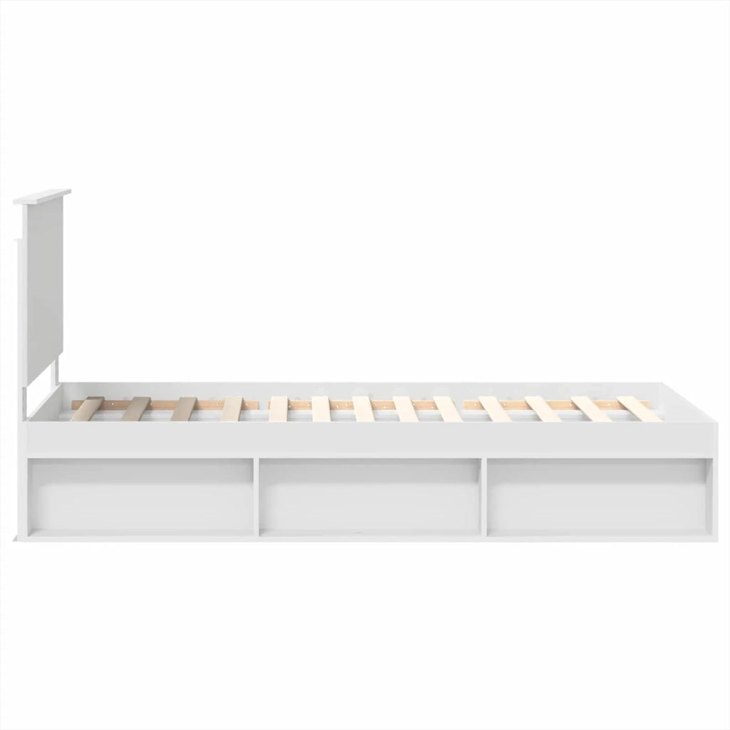 Struttura del letto-Giroletto-Rete del Letto Bianco 75 x 190 cm Pino massello 774069