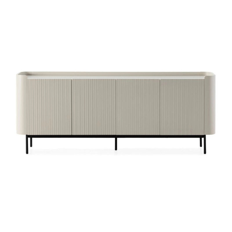Credenza Willa18924 con 4 ante effetto cannettato colore crema