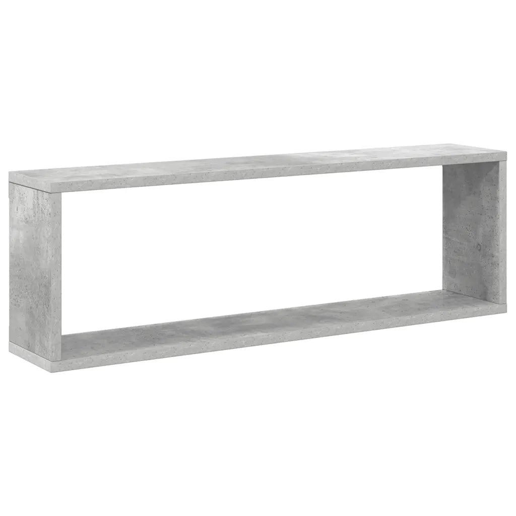 Mensole Parete Cubo 4pz Grigio Cemento 80x15x26,5cm Multistrato 807119