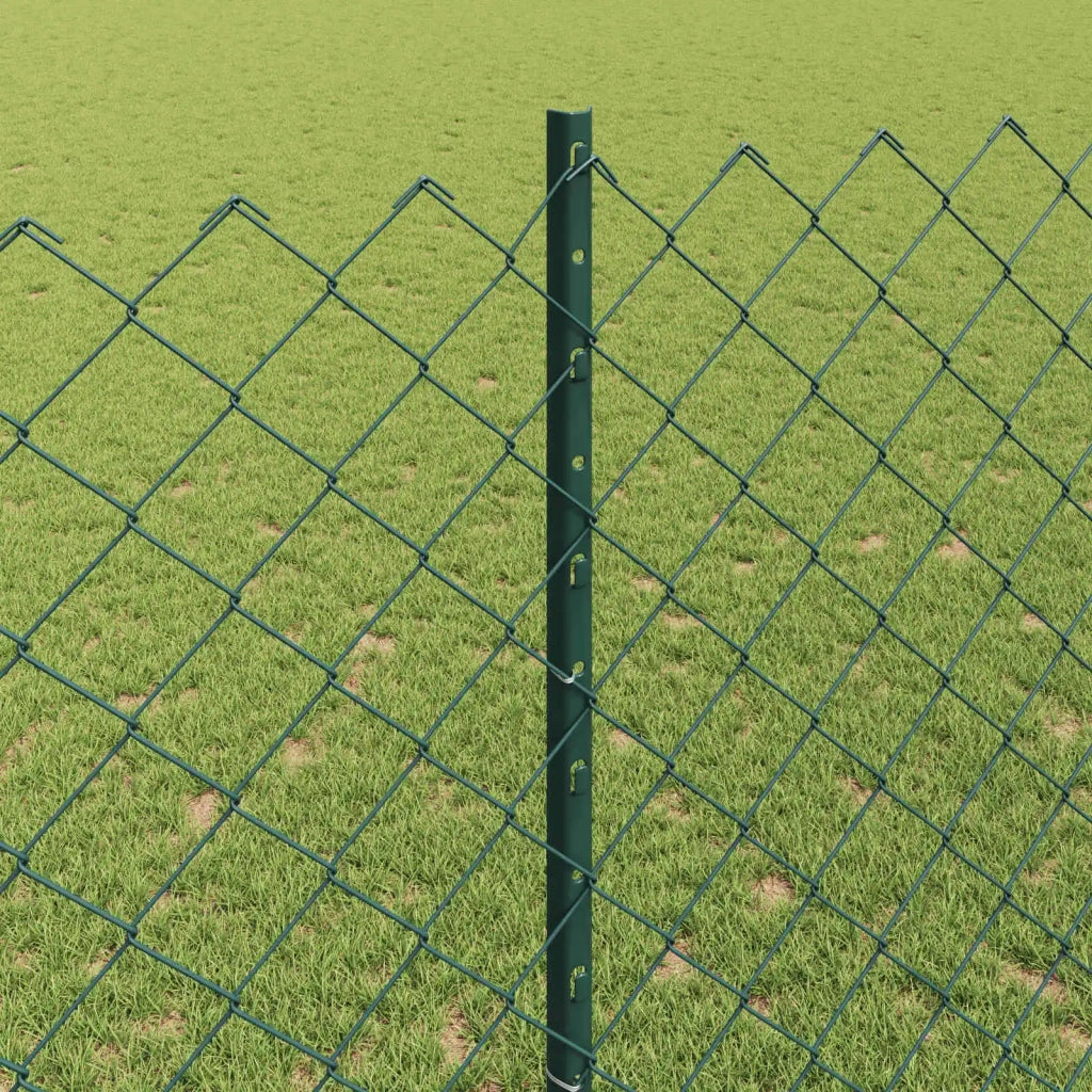 Recinzione a maglie con palo 25 x 1,4 m Verde Rete 3336254