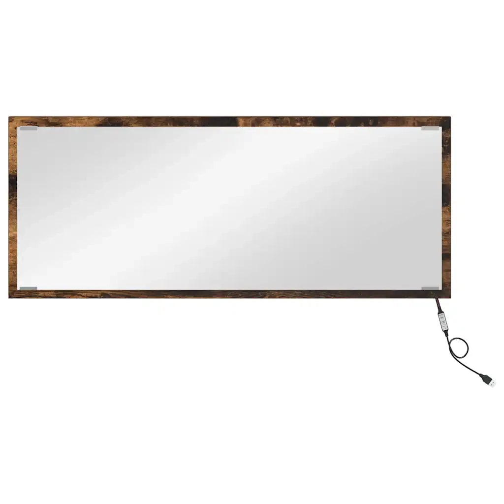 Specchio-Specchio Decorativo Rovere fum¨¦ 90 x 8,5 x 37 cm Legno multistrato