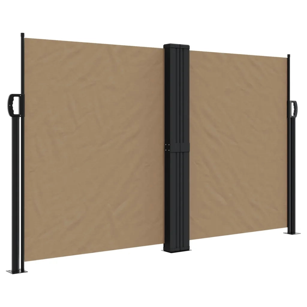 Tenda da Sole Laterale Retrattile-Tenda parasole per giardino Tortora 140x1000 cm