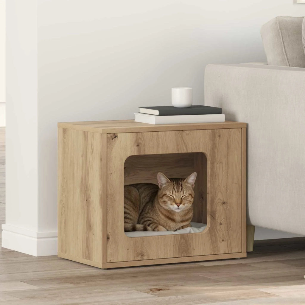 Casa per Gatti Rovere Artigianale 51 x 30 x 42,5 cm 8000652