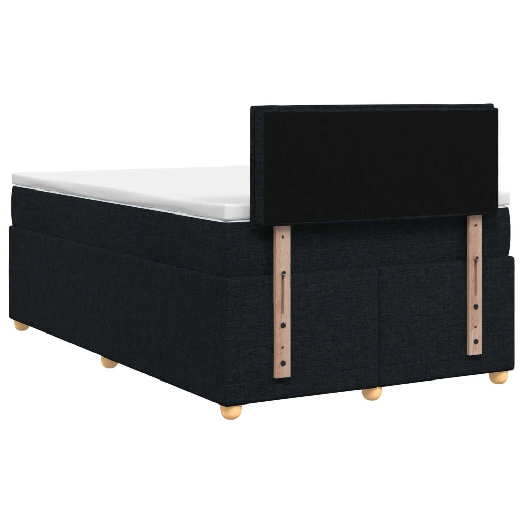 Letto box spring con materasso Nero 120 x 190 cm Tessuto 3452368