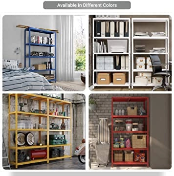 SCAFFALE IN METALLO GRIGIO ETTORE KIT BULLONI 100 X 40 X H 187 CM 5 RIPIANI