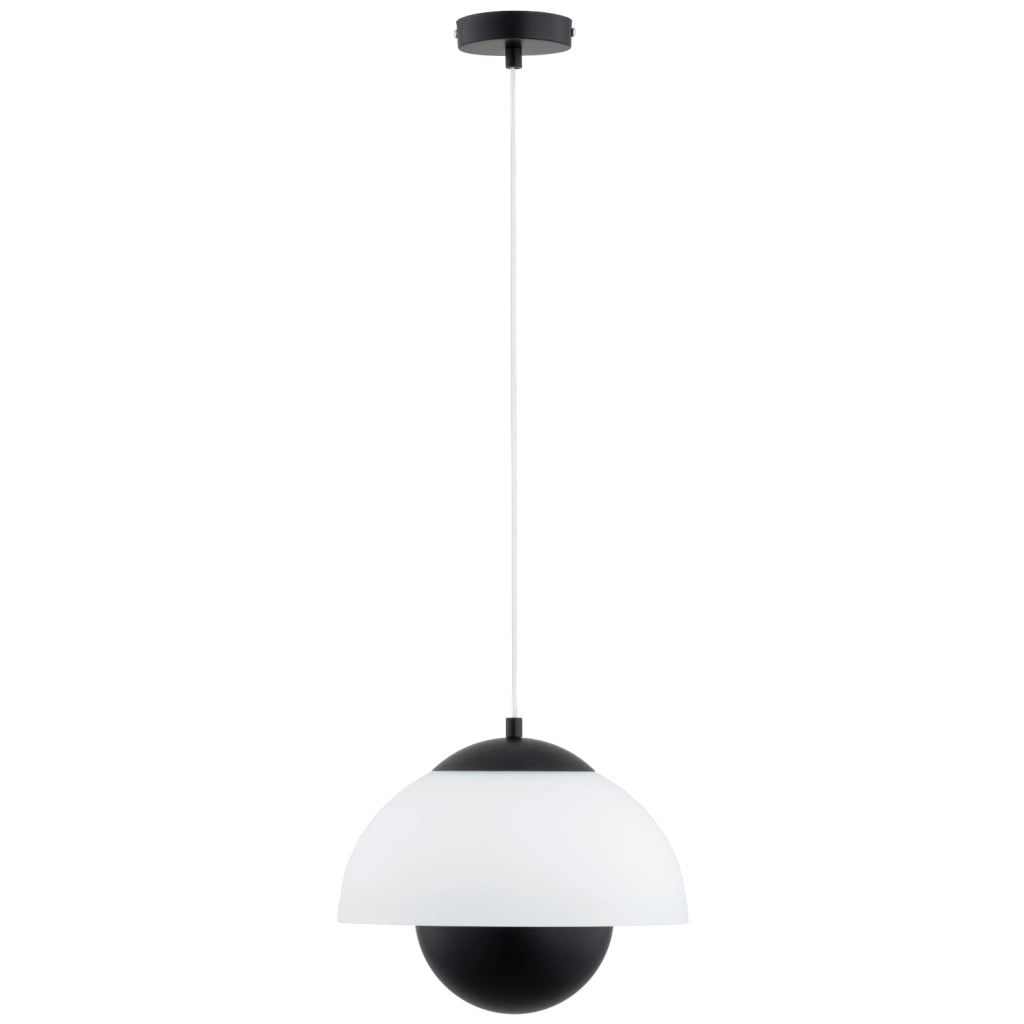 Lampada a sospensione SETNA metallo nero/bianco E27 Alfa