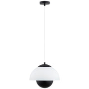 Lampada a sospensione SETNA metallo nero/bianco E27 Alfa