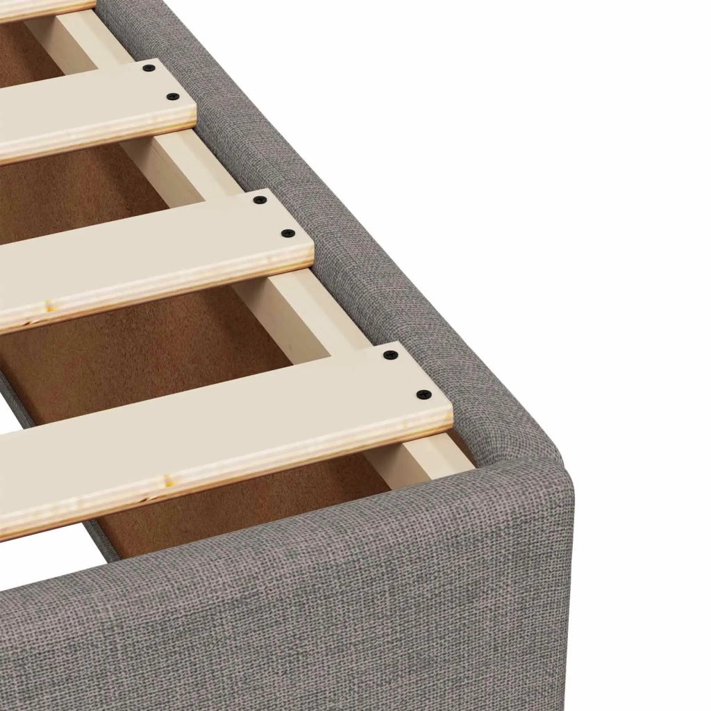 Letto box spring con materasso Tortora 80 x 200 cm Tessuto 3453287