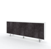 Buffet 3 ante VELBRUK bianco pietra/nero pietra