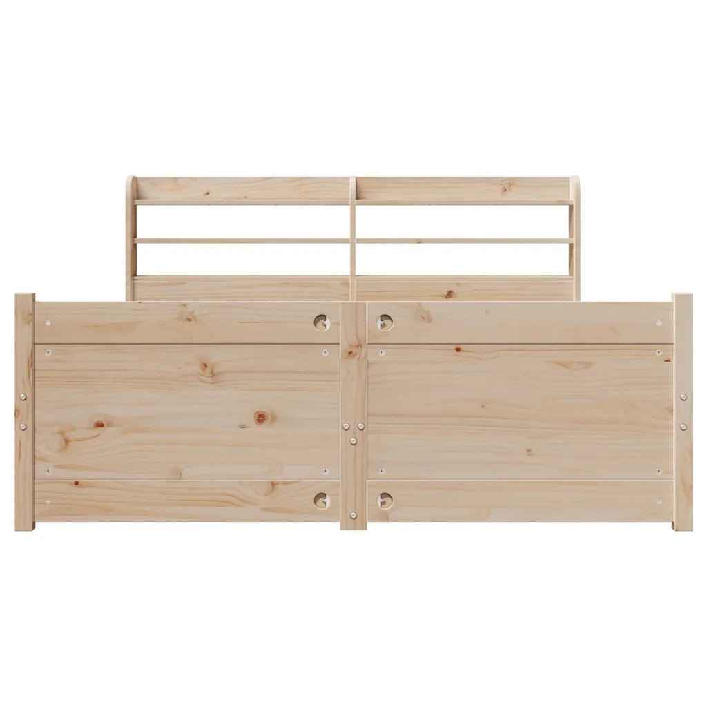 Giroletto con Testiera 150x200 cm in Legno Massello di Pino 3306764