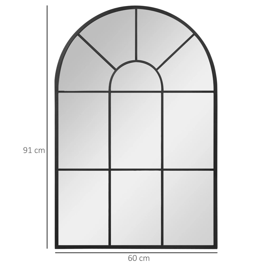 Specchio da Parete ¨C Zephmum ¨C Nero 91x60 cm