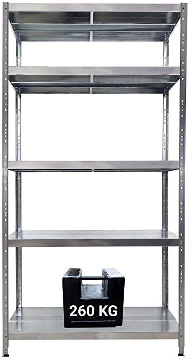 SCAFFALE IN METALLO MACISTE 120 X 50 X 195 H 5 PIANI KG 260 SENZA BULLONI