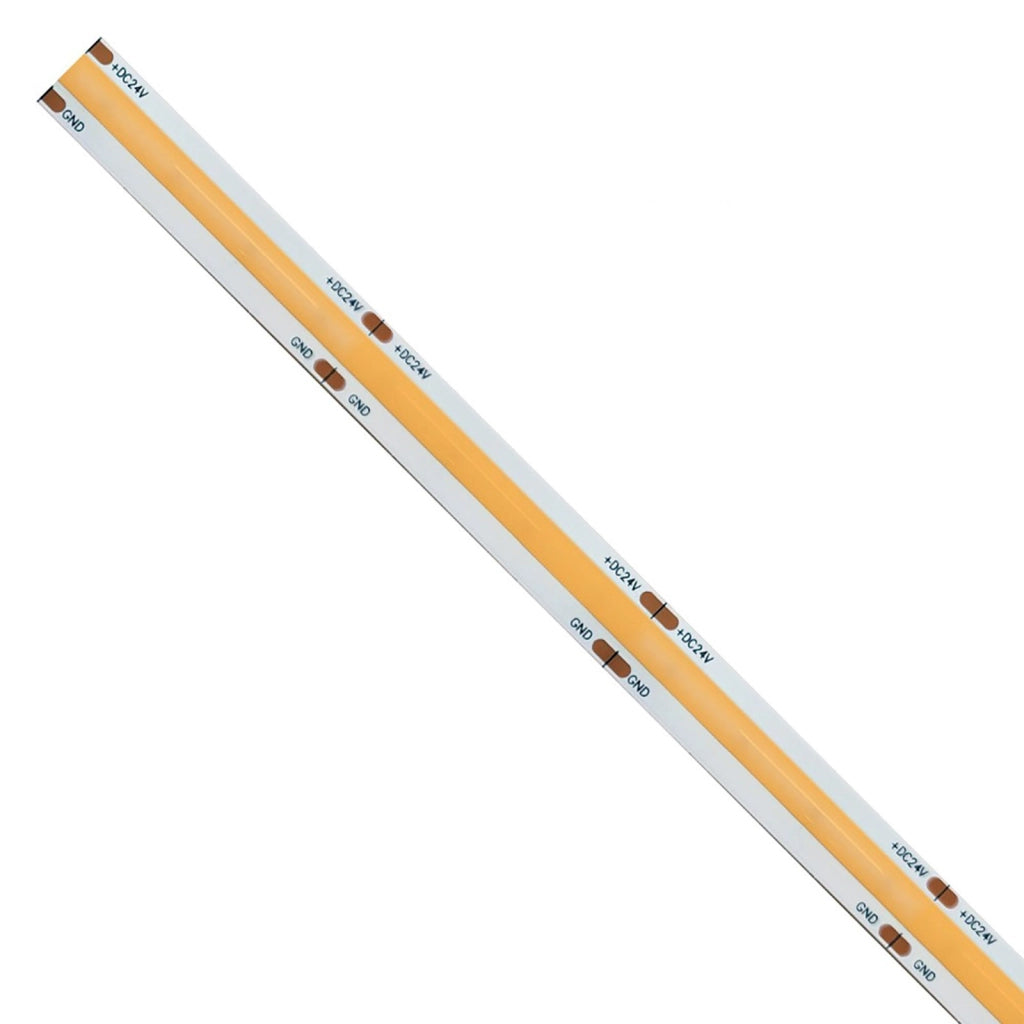 Striscia 1600 LED COB lineare 50W bobina strip flessibile adesiva 24V 5100lm nastro luce continua colorata decorativa interni IP20 BLU