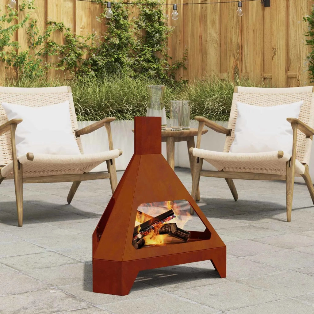 Braciere Ruggine 50 x 43 x 52 cm Acciaio Corten 858951