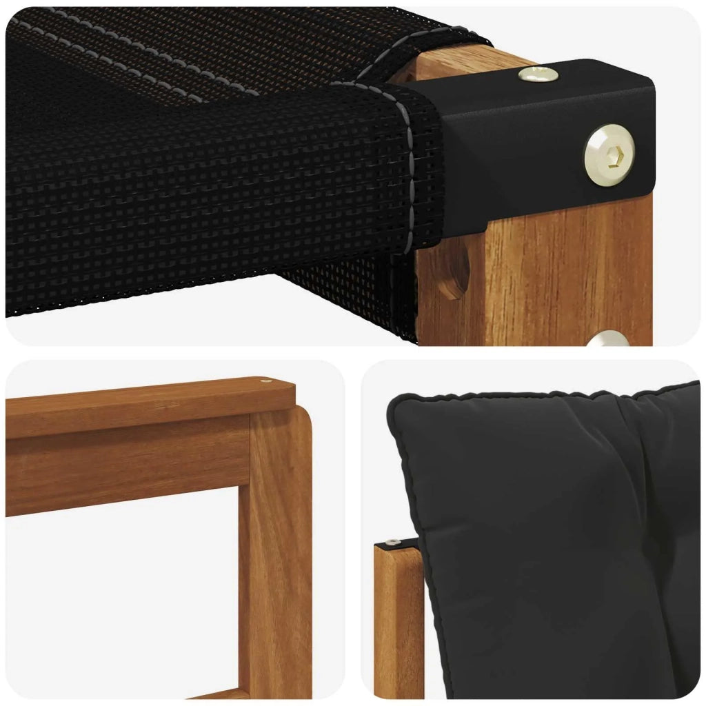 Set di divani da esterno con cuscino 10 pcs Naturale e Nero 3369883