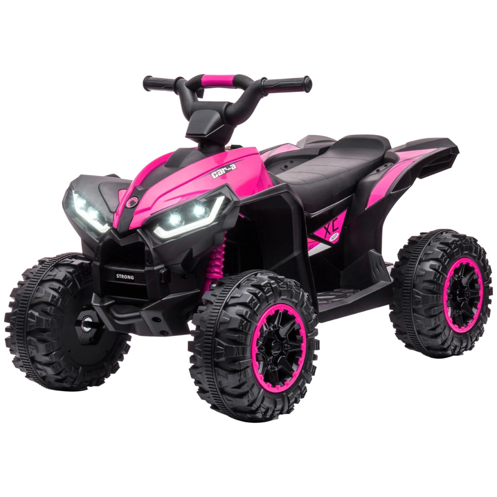 Quad Elettrico per Bambini ¨C Minimal ¨C Nero e Rosa, Metallo e PP, 12V