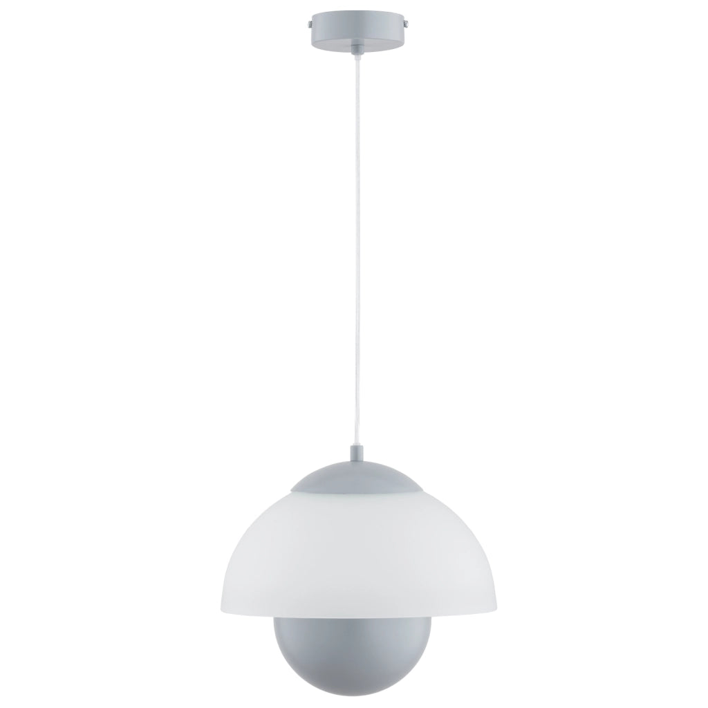 Lampada a sospensione Setna grigio/bianco E27 Alfa