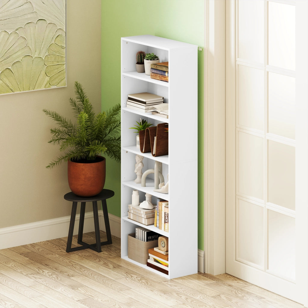 Libreria 6 ripiani regolabili ¨C Xylo ¨C Bianco 60x24x158,5cm