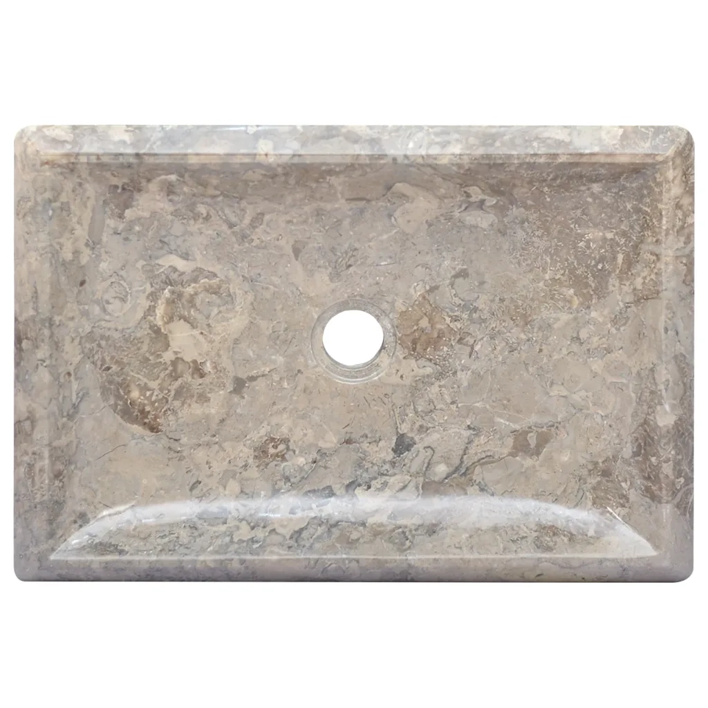Lavandino-Lavabo-Lavello Grigio 50x35x10 cm in Marmo 965411