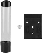 Dispensatore di bicchieri in cartone - Sostegno per bicchieri da parete - Organizzatore per bicchieri - Nero - Dispensatore di bicchieri - Ideale per uso domestico e ufficio
