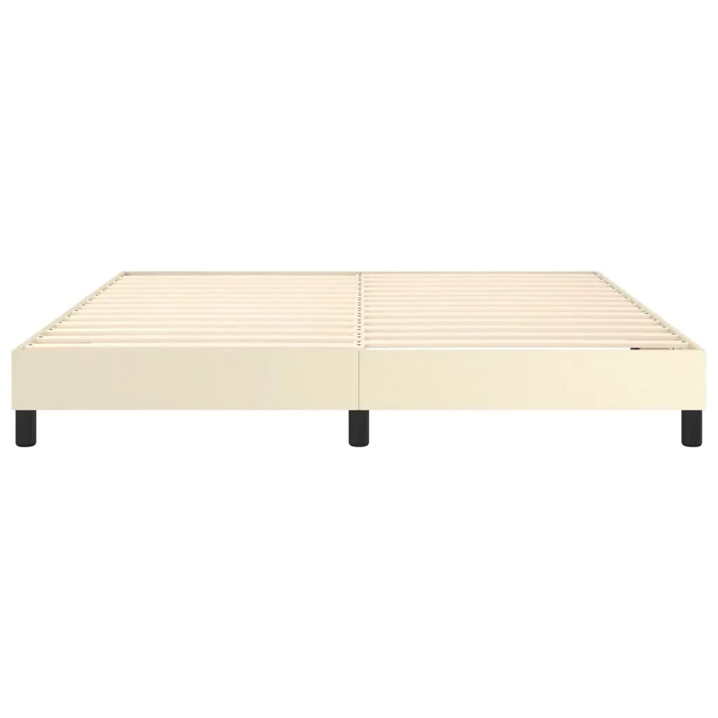 Letto matrimoniale | Letto per adulti | Struttura Letto a Rete a Molle Crema 180x200 cm in Similpelle