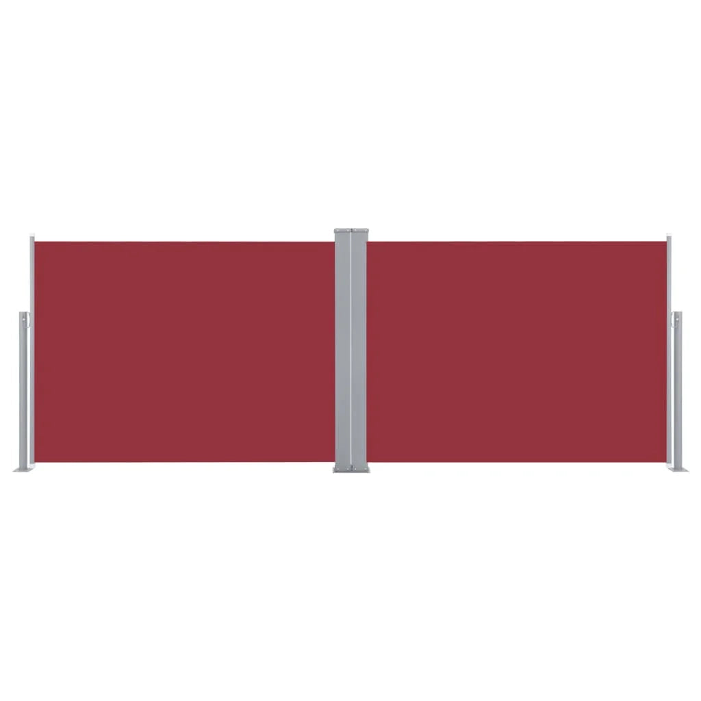 Tenda da sole laterale retrattile/schermo privacy per patio giardino terrazza balcone rosso 120 x 1000 cm 02_0007455