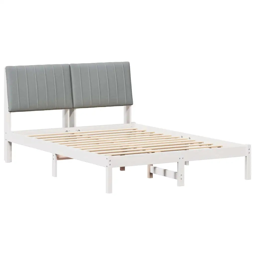 Struttura del letto-Giroletto-Rete del Letto Bianco 135 x 190 cm Pino massello 855126