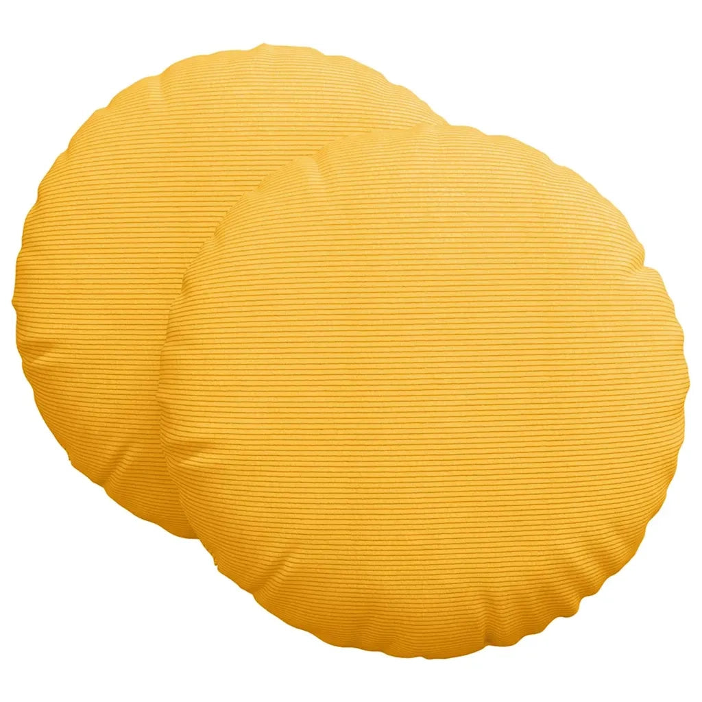 Cuscini per Seduta 2 pz | Cuscini per sedie Giallo Chiaro ?60 x 21 cm