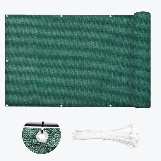Sistema di Privacy per Balcone 0,8x3m (Verde Scuro) con Copertura Resistente ai Raggi UV e Respirante per Giardino/Balcone - LOVE STORY