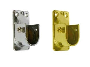 REGGITUBO LATERALE OVALE PER ARMADIO- - mm.15x30, oro lucido - 10 pezzi