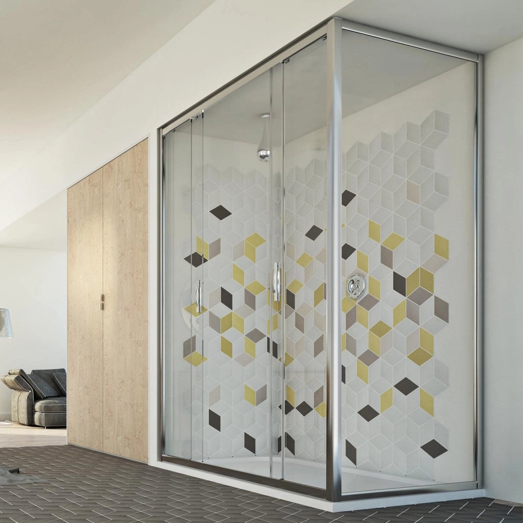 Box Doccia 80x130 CM H198 trasparente mod. Young Duo 2 Ante
