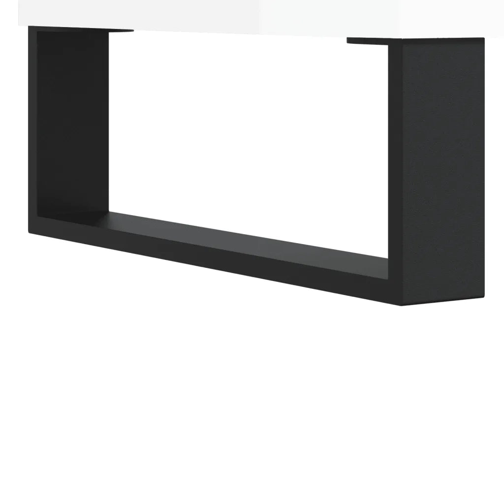 Mobile TV | Armadietto TV | Mobile Porta TV Bianco Lucido 100x35x55 cm in Legno Multistrato