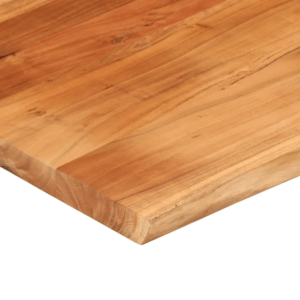 Piano Tavolo | Superficie Tavolo | Piano Scrivania 90x80x3,8 Rettangolare Legno Acacia Bordi Vivi