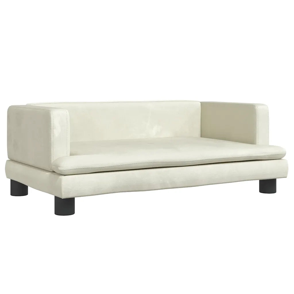 Divano per Bambini-Sofa-Divanetto Crema 80x45x30 cm in Velluto