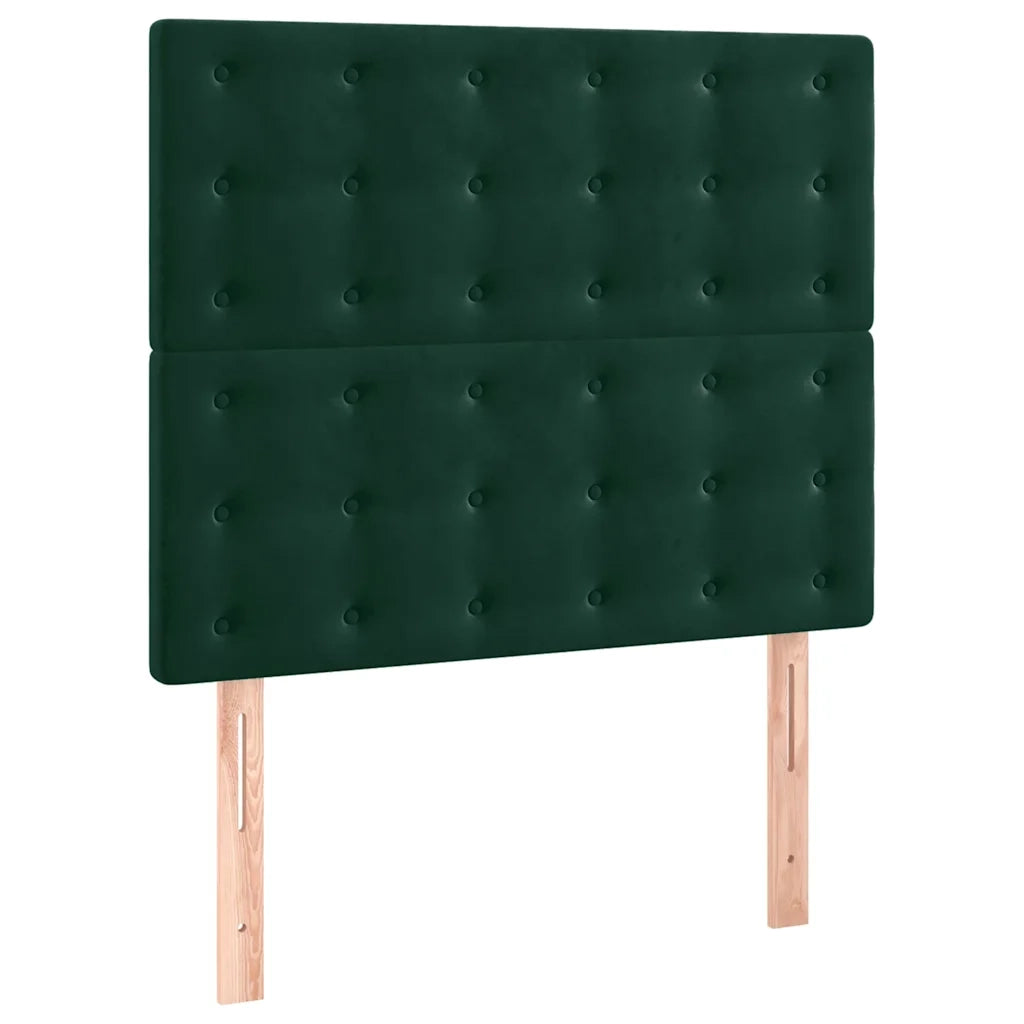 Testiera | Testata Verde Scuro 80x5x118/128 cm Velluto