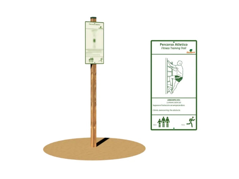 Arrampicata Giochipark legno e acciaio 11 barre Ø4cm outdoor fitness EN 16630