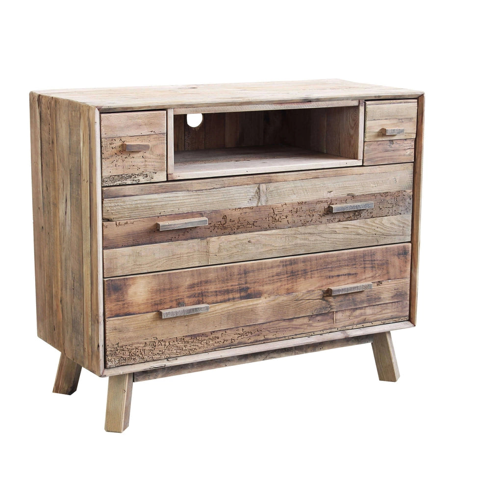 CASSETTIERA NELSON IN LEGNO DI PINO RICICLATO 110 X 48 X H92 CM