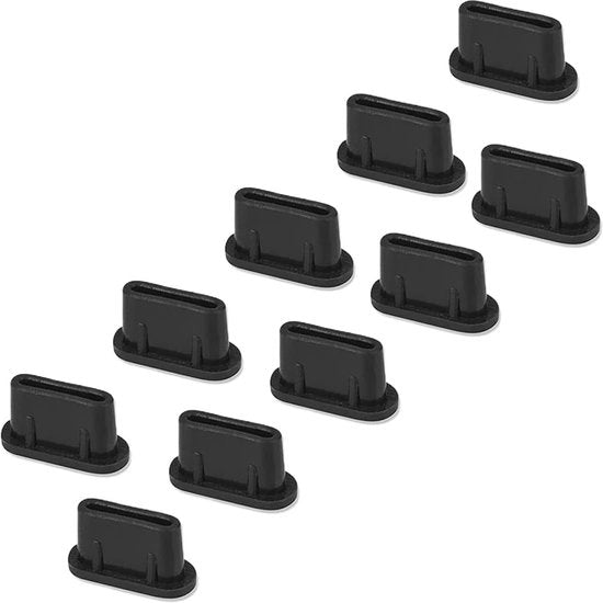 10 pezzi di protezione per USB C in tessuto nero