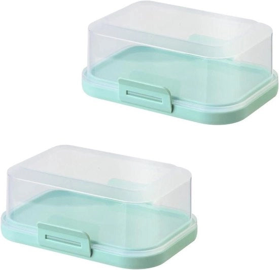 Contenitore per burro con chiusura, plastica, BPA-free, multifunzionale, per mantenere l'ordine nel frigorifero - Modello Mint