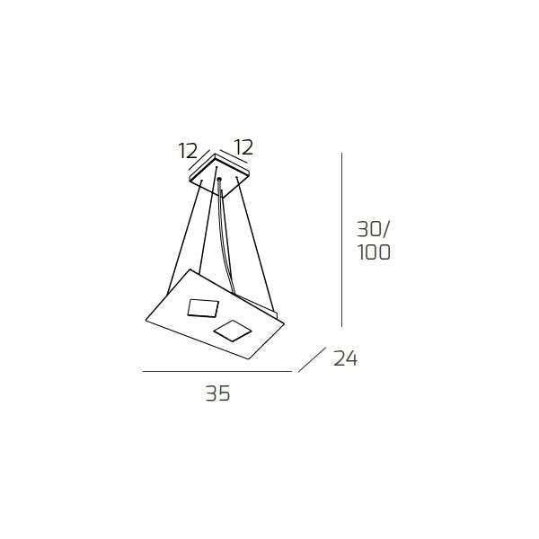 NOTE SOSPENSIONE 2 LUCI ATTACCO GX53 SABBIA