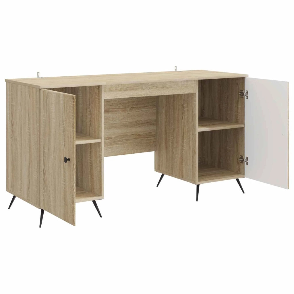 Scrivania | Tavolo da Ufficio Rovere Sonoma 142,5 x 50 x 75 cm Legno ingegnerizzato