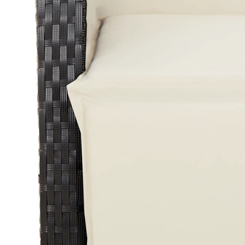Set da Bistrò 3 pz con Cuscini Nero in Polyrattan 3276863