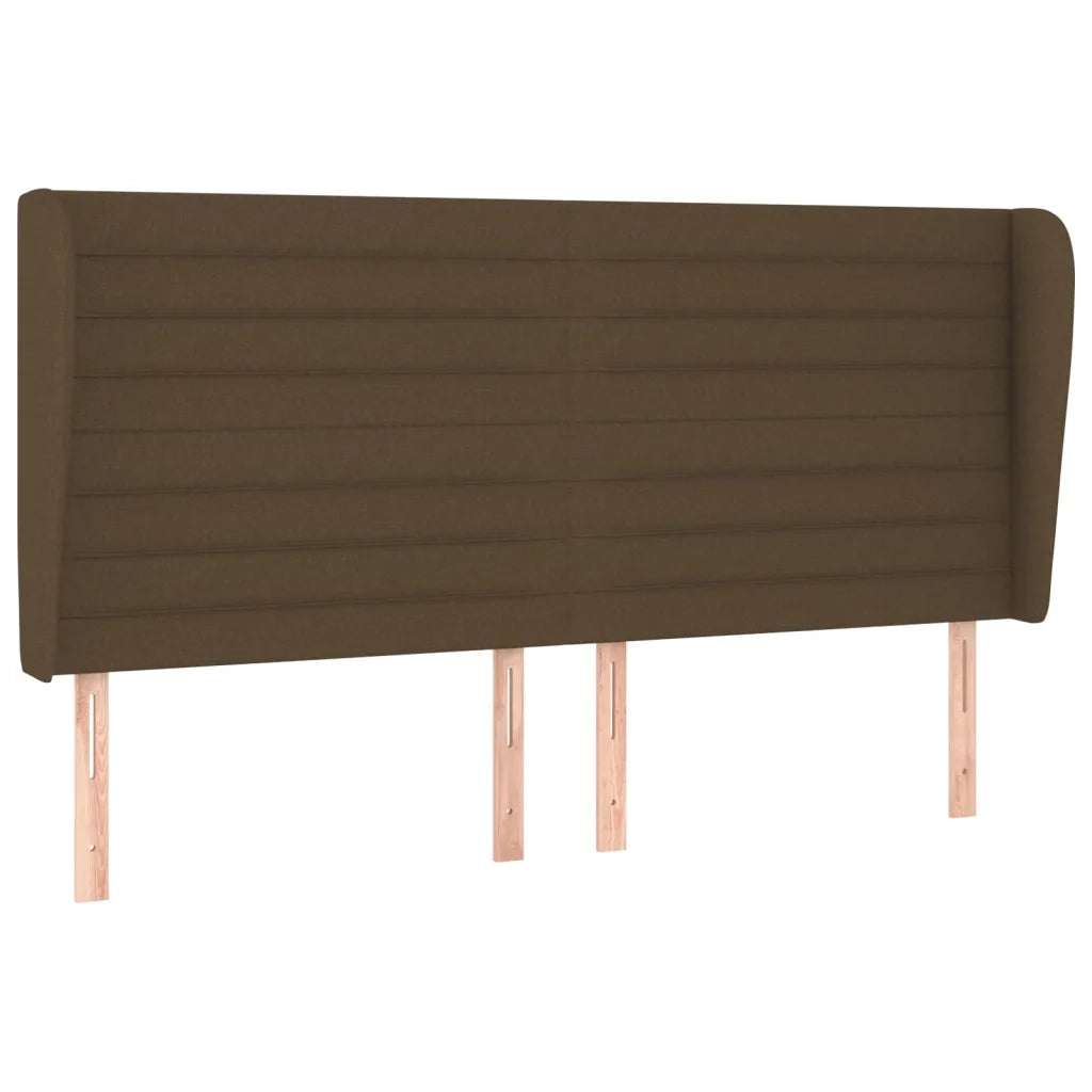 Giroletto a Molle con Materasso Marrone Scuro 180x200cm Tessuto
