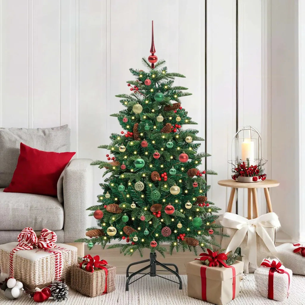 Albero di Natale artificiale con 150 LED Verde 150 cm 3395549