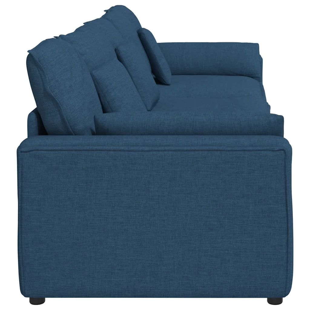 Divano Modulare con Cuscini Blu 3321094