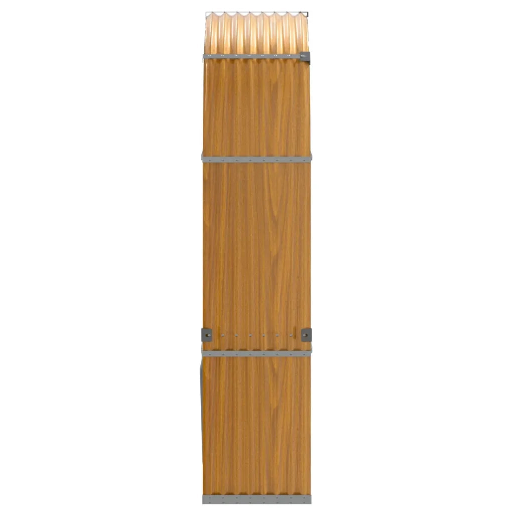Portaceppi Effetto Legno 120x45x210 cm in Acciaio Zincato CFW2006399