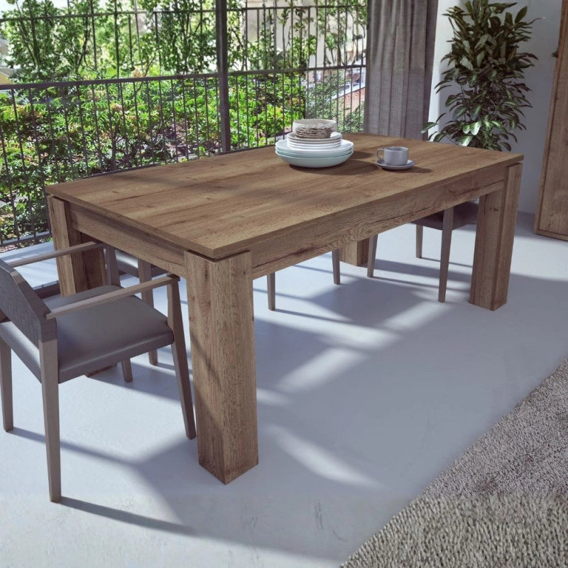 Tavolo allungabile 1485 con allunga centrale 190/235x 90x76 H cm. noce