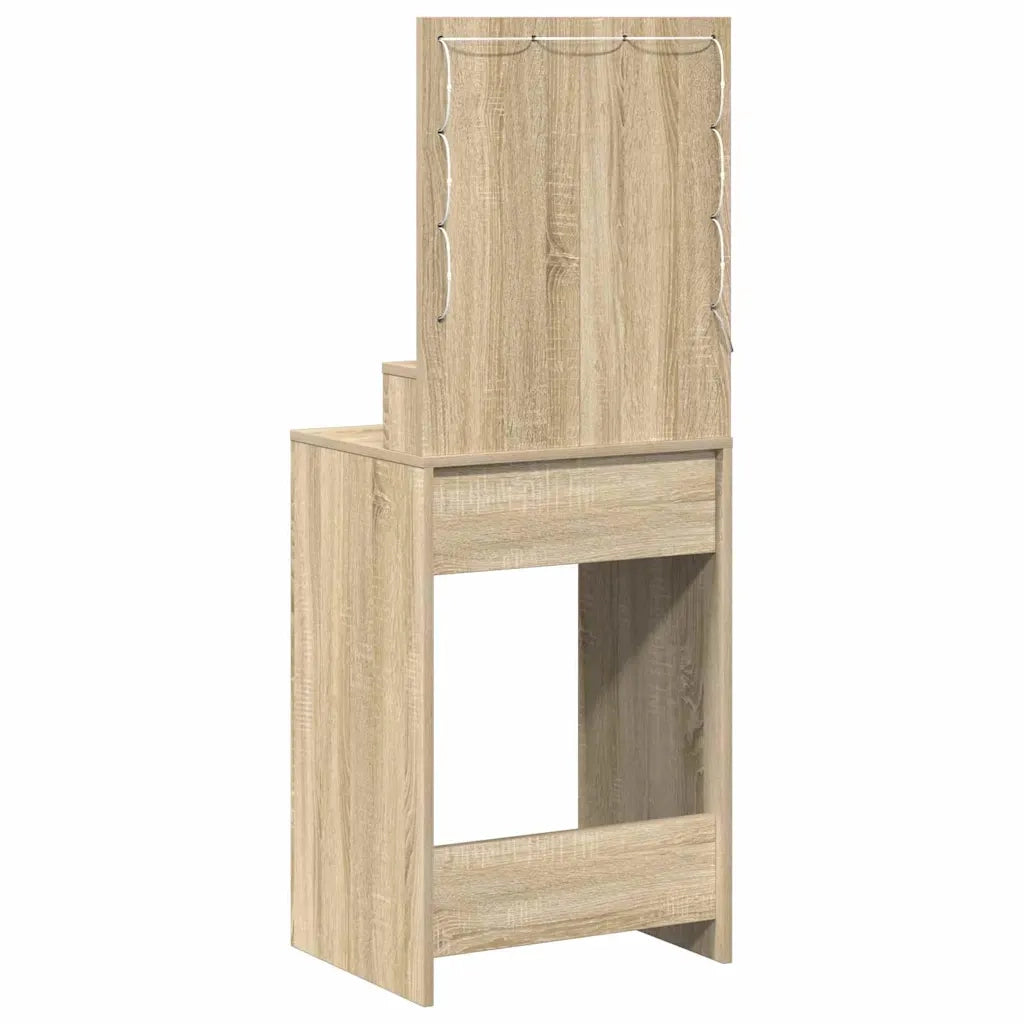 Toeletta | Tavolo da Trucco con lo scaffale Rovere Sonoma 50 x 41 x 135 cm